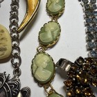 Vintage Jewelry Lot, Bake Light, Earrings& Bracelet, Rhinestones Bowlero, Cameo — photo 8