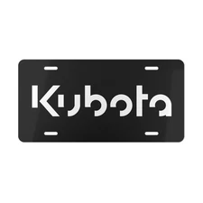 Kubota Tractor Car Front License Plate Tag Vanity Style – Auto Metal Aluminum