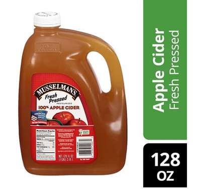Musselman's 100% Apple Cider, Fresh Pressed, 128 fl oz Jug...