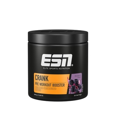 Crank, Blackberry, 380g, Pre Workout Booster mit Koffein, vegan  made in Germany