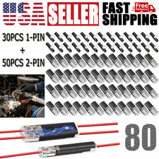 80 PCS Reusable Clamp Terminal Blocks Plug-In...