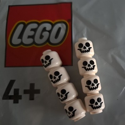 NEU! 8 BRICK Heads   Skelett Minifiguren Köpfe passend für LEGO    Einzelteile