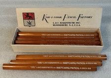 NOS Koh-I- Noor Pencil Factory Sketching Flat Lead Pencils 355-2B 12 Count 1
