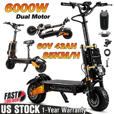 8000W Cheevalry S11 Pro 60V 43AH Electric Scooter 11" OffRoad E-Scooter 52MPH US