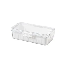 1PCS Produce Saver Rectangular Food Storage Container, White, 11.5 x 3 x 3 In...