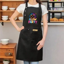2 Pack Glow Party Aprons for Men & Pocket Adjustable Straps Fun  