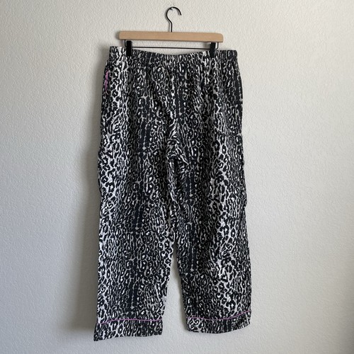 Nick & Nora Pajama Set Extra Large Leopard Print Jungle Jim Animal Flannel - Picture 8 of 10