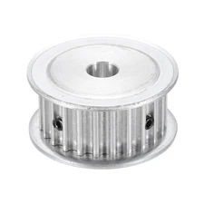 5M22T Timing Belt Pulley 9mm 3/8" Bore Aluminum Synchronous Wheel, Silver