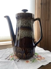 Astra Crown Ducal Brown Retro Coffee Pot with Lid Made In England Vintage VGC