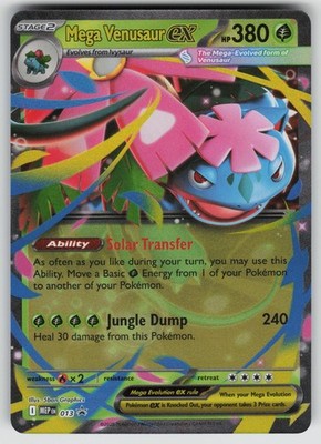 Mega Venusaur ex 013 Holo Promo ME: Mega Evolution Promo Pokemon Near Mint