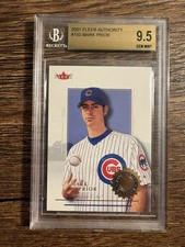 Mark Prior 2001 Fleer Authority Rookie Card#149/2001 GEM BGS9.5!Cubs P RC GOAT. rookie card picture