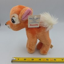 Disney Animated Film Classic Plush Bambi 7" Toy With Tag Vintage 