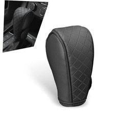 Car Gear Shift Knob Cover, Soft Leather Car Stick Shift Konb Cover, 1 PC Black