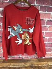 Tom  Jerry Red Sweatshirt Size Juniors XL 15-17