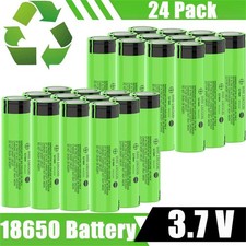 24 Pack 3.7V Rechargeable Flat top Batteries 3500mAh Smart Charger lot