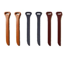 6 Pack Zipper Pulls Replacement Cowhide Leather Zipper Pull Tab Grip Extender