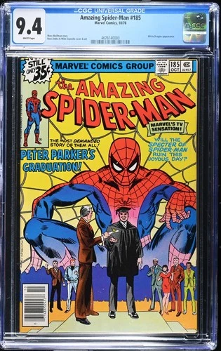 Amazing Spider-Man #185 (1978) Bronze Age White Dragon CGC 9.4 MM338