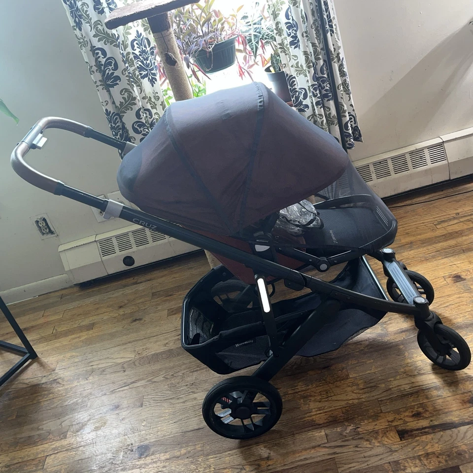 UPPAbaby Cruz V2 Stroller + Matching Baby Bag & Changing Pad – Lucy (Rosewood Mé - Image 2 of 4