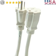 Outdoor Extension Cord Power Block 8ft Tangle Free Heavy Duty Durable Waterproof