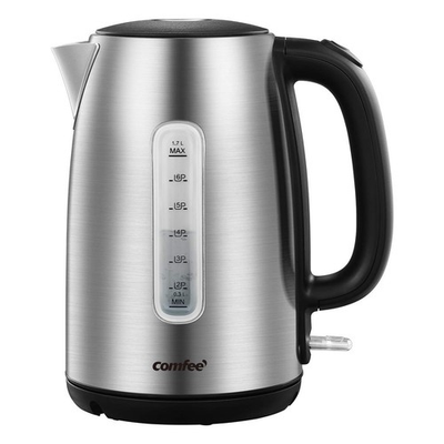#ad Electric Kettle 1.8 Quarts Stainless Steel COMFEE Led Liter Water 1500W Fast $74.99
