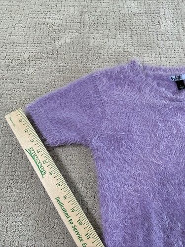 Lila Reneec. fliederfarbener flauschiger leichter Kurzarm Pullover Pulli Gr. Youth Large - Bild 4 von 12