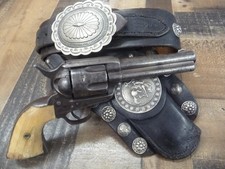 Sterling Silver mounted Antique H.H. Heiser Gun Rig