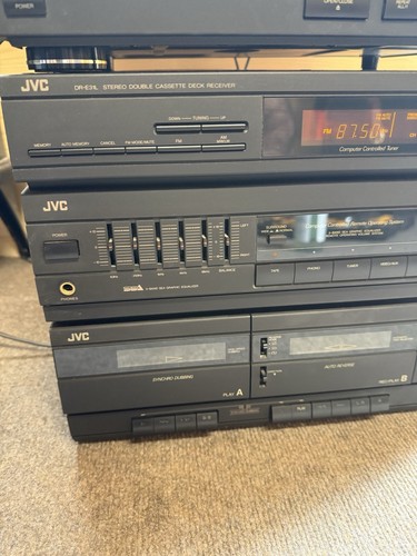 JVC DR-E31L Stereo Double Deck Receiver + CD player + Turntable - Picture 8 of 12