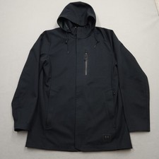 Under Armour Storm Coat Mens Large Black Cold Gear Hoodie Jacket Full Zip Lined