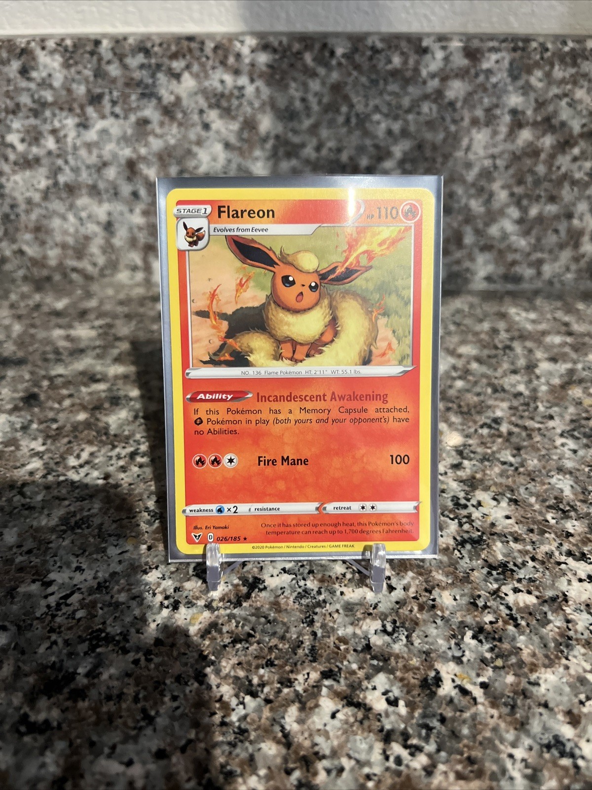 Pokemon Flareon 026/185 Vivid Voltage Card
