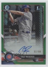 2018 Bowman Draft Chrome Pick Green Refractor 51/99 Cole Roederer Auto 4z8
