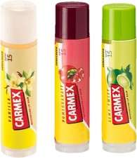 Carmex Vanilla, Lime & Pomegranate Stick 3-Pieces Mixed Pack 