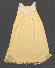 Vintage Nightflowers New York YELLOW COTTON Night Gown Womens M