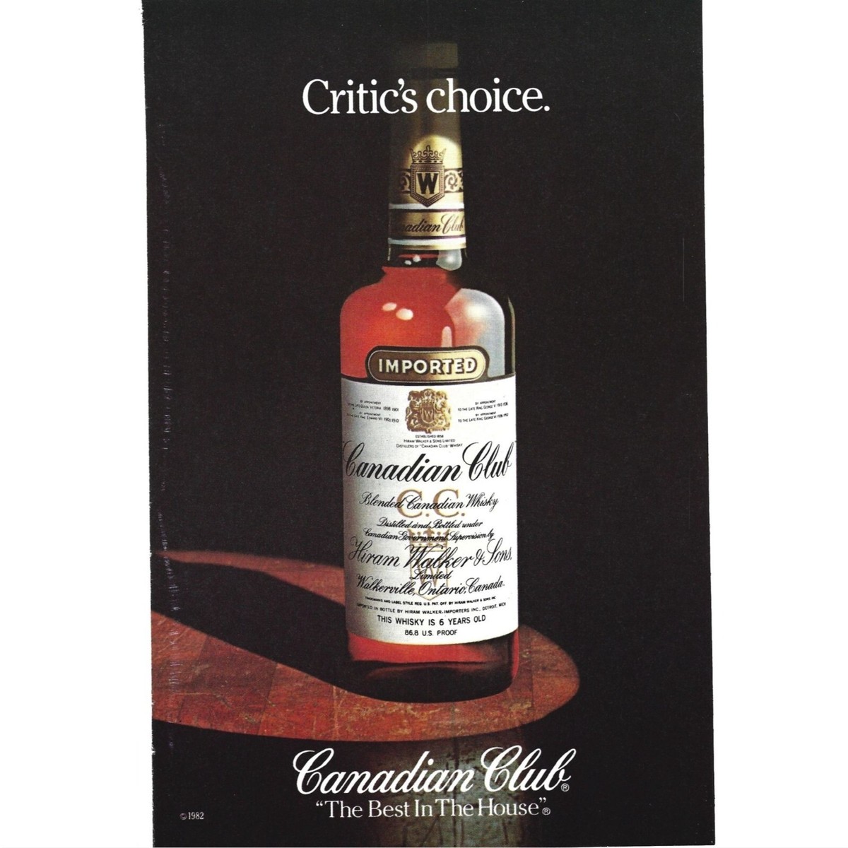 Canadian Club imported Whiskey 1982 Vintage Print Ad | eBay Canadian Club imported Whiskey 1982 Vintage Print Ad | eBay