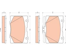 Brake Pad Set, Disc Brake TRW GDB3498 for Honda