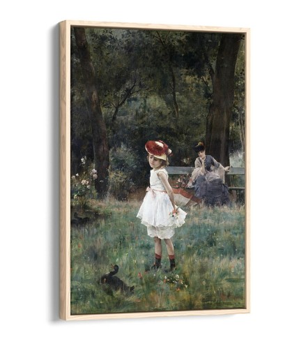 ALFRED STEVENS, THE DUCK GIRL -FLOAT EFFECT CANVAS WALL ART PICTURE PRINT - Picture 12 of 12