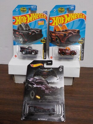 C0815 Mattel Hot Wheels ''Batman Mixed Lot (C)'' 3pc. Diecast Car Bundle (New)
