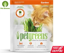 Pet Greens Pet Grass Self Organic Wheatgrass Grow Kit Garden For Cats Dogs 3 oz
