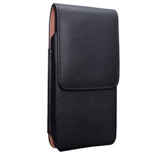 For iPhone 16 Plus/16 Pro/16 Pro Max Leather Pouch Case Belt Clip Loops Cover