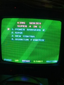 Famicom NES Game K4049 4in1 New Contra, Quantum Fighter, Kage, Power Rangers