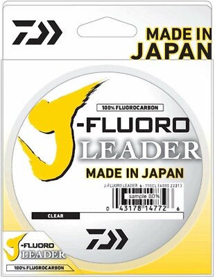 Daiwa Fluorocarbone J Fluoro 100m - Diamètre 0.21mm - Résistance 3.4kg (6lb) - Translucide
