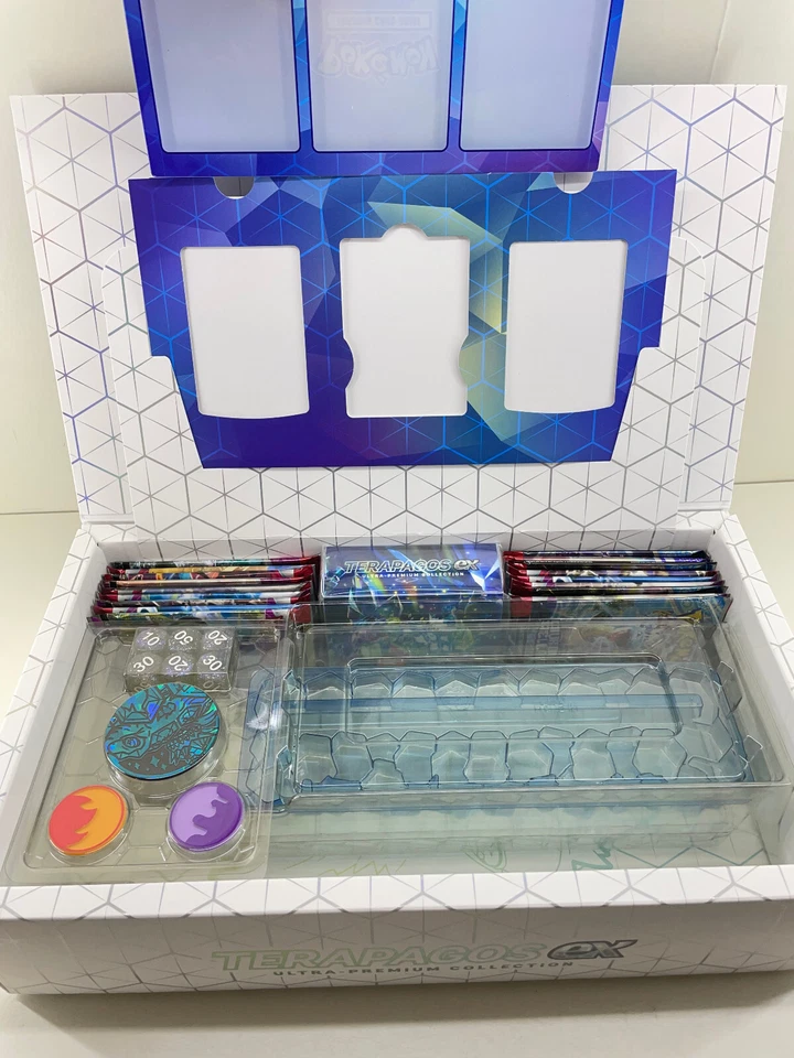 Pokémon TCG Terapagos EX Ultra Premium 18 BOOSTER ❗Franzözisch❗ Geöffnet  B-WARE - Bild 2 von 4