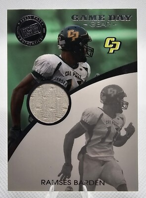 2009 Ramses Barden Press Pass Game Day Gear Jersey Insert #GDG-RB