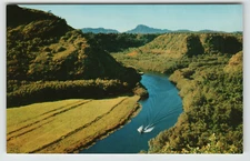 Postcard the Wailua River in Kauai, Hawaii
