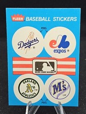 1989 Fleer Baseball Los Angeles Dodgers Team Quad Sticker # NNO NM+