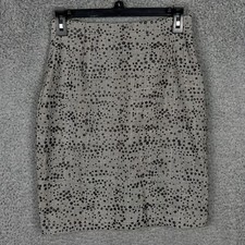 VTG 90s Gianni Versace Couture Womens 8 Black Textured Plaid Pencil Skirt Glitzy
