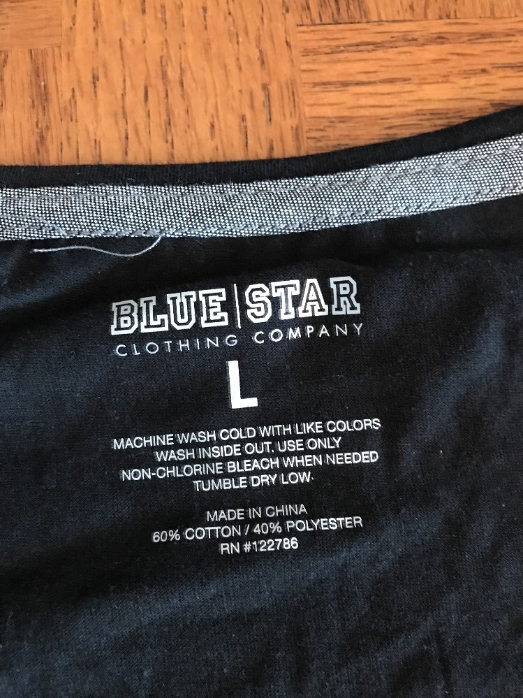 Blue Star Womens Long Sleeve Shirt Size L 0038 | eBay