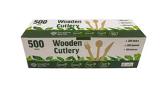 Wooden Love The Earth Cutlery, 500 Pack Biodegradable & Compostable
