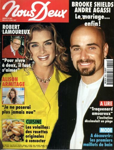 Französische Zeitschrift 1997: BROOKE SHIELDS & ANDRE AGASSI_ALISON ARMITAGE - Bild 1 von 3