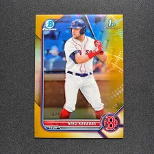 2022 Bowman Niko Kavadas 1st Chrome /50 Gold Refractor BCP-68 Boston Red Sox