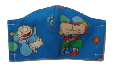 New Nickelodeon RUGRATS 90's Kid Cartoon Ear Loop or Tie Cotton Face Cover Mask